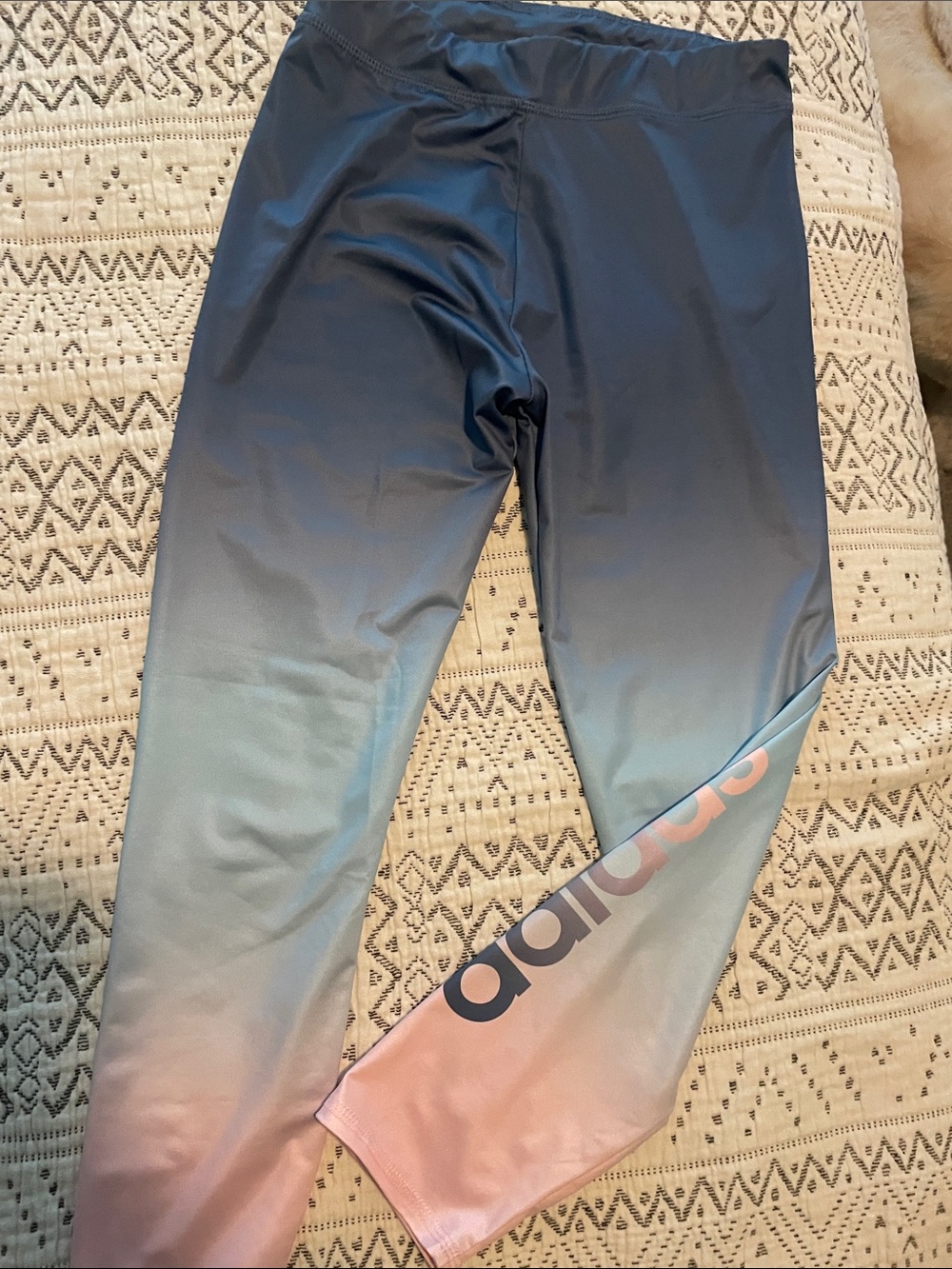 adidas Ombre Navy to Pink Kids Leggings